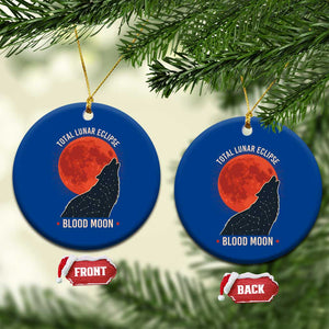 Total Lunar Eclipse March 3 2026 Ceramic Ornament Constellation Wolf Souvenir Graphic TS02 1pc Blue Print Your Wear