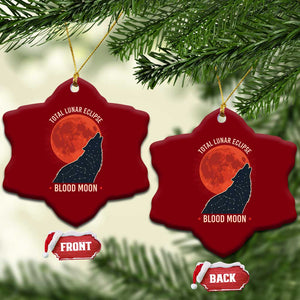 Total Lunar Eclipse March 3 2026 Ceramic Ornament Constellation Wolf Souvenir Graphic TS02 Print Your Wear