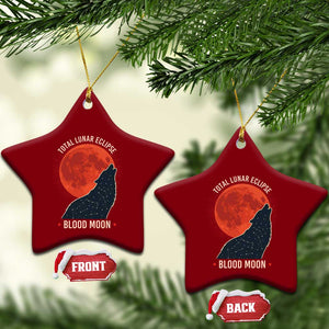 Total Lunar Eclipse March 3 2026 Ceramic Ornament Constellation Wolf Souvenir Graphic TS02 Print Your Wear