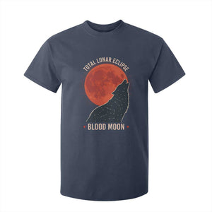 Total Lunar Eclipse March 3 2026 T Shirt For Kid Constellation Wolf Souvenir Graphic TS02 Navy Print Your Wear