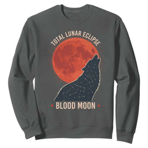 Total Lunar Eclipse March 3 2026 Sweatshirt Constellation Wolf Souvenir Graphic TS02 Dark Heather Print Your Wear