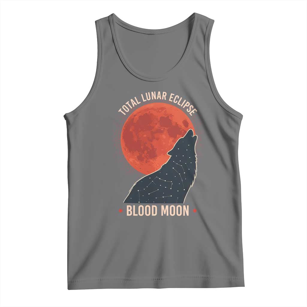Total Lunar Eclipse March 3 2026 Tank Top Constellation Wolf Souvenir Graphic TS02 Black Heather Print Your Wear