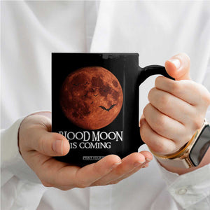 Blood Moon Is Coming Spooky Halloween Coffee Mug Flying Bats Gothic Dark Horror Graphic TS02 Print Your Wear