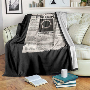 Retro Vintage Science Magazine Total Solar Eclipse 2024 Throw Blanket Historic Totality Astronomy Geek Memorabilia TS02 Print Your Wear