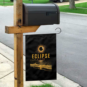Total Solar Eclipse August 12 2026 Celestial Totality Garden Flag Ocean Beach View Astronomy Souvenir TS02 Print Your Wear