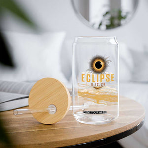 Total Solar Eclipse August 12 2026 Celestial Totality Glass Can Ocean Beach View Astronomy Souvenir TS02 Print Your Wear