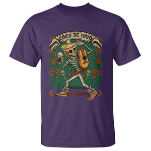 Mexican Skeleton T Shirt Let's Fiesta Cinco De Mayo Sugar Skull TS02 Purple Print Your Wear