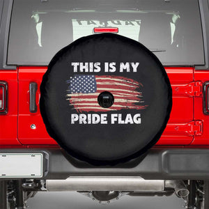 American Patriotic Spare Tire Cover This Is My Pride Flag 4th of July US Pride TS02 Black Print Your Wear