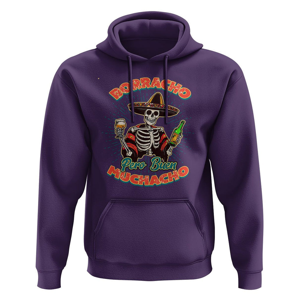 Funny Drinking Lover Spanish Hoodie Latino Borracho Pero Buen Muchacho TS02 Purple Print Your Wear