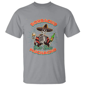 Funny Drinking Lover Spanish T Shirt Latino Borracho Pero Buen Muchacho TS02 Sport Gray Print Your Wear