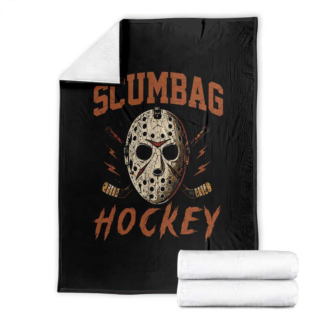 Scumbag Hockey Goalie Mask Distressed Sports Graphic Throw Blanket TS02 Black Print Your Wear