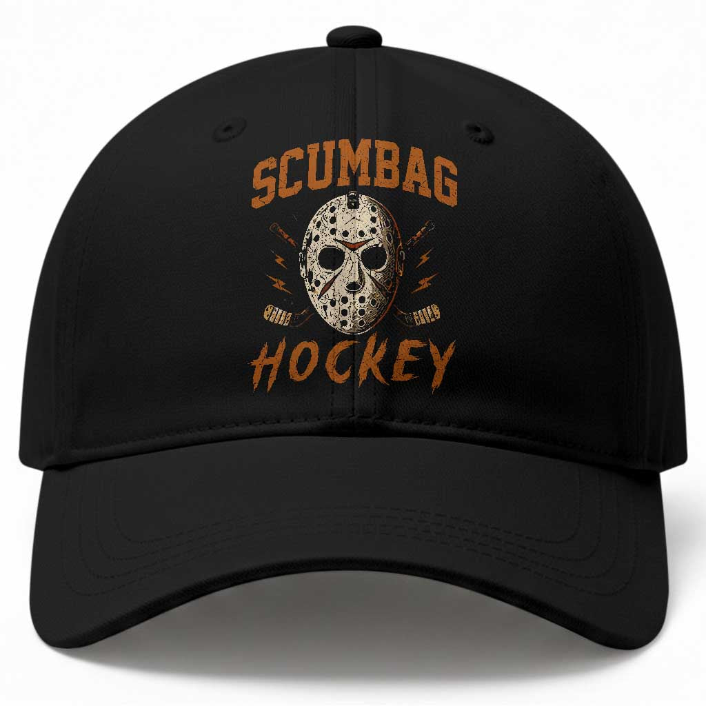 Scumbag Hockey Goalie Mask Distressed Sports Graphic Baseball Cap TS02 Print Your Wear