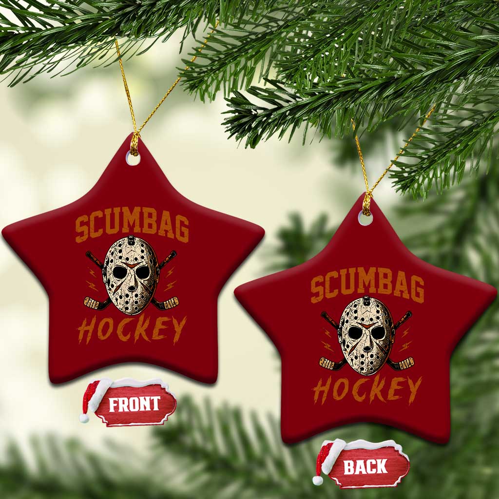Scumbag Hockey Goalie Mask Distressed Sports Graphic Ceramic Ornament TS02 Print Your Wear