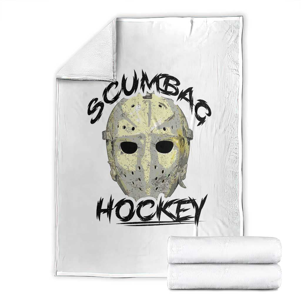 Scumbag Hockey Goalie Mask Vintage Graphic Throw Blanket TS02 White Print Your Wear
