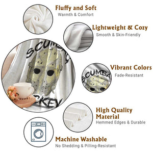 Scumbag Hockey Goalie Mask Vintage Graphic Throw Blanket TS02 Print Your Wear