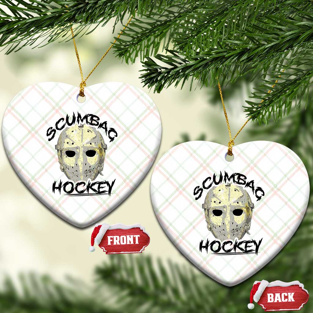 Scumbag Hockey Goalie Mask Vintage Graphic Ceramic Ornament TS02 Print Your Wear