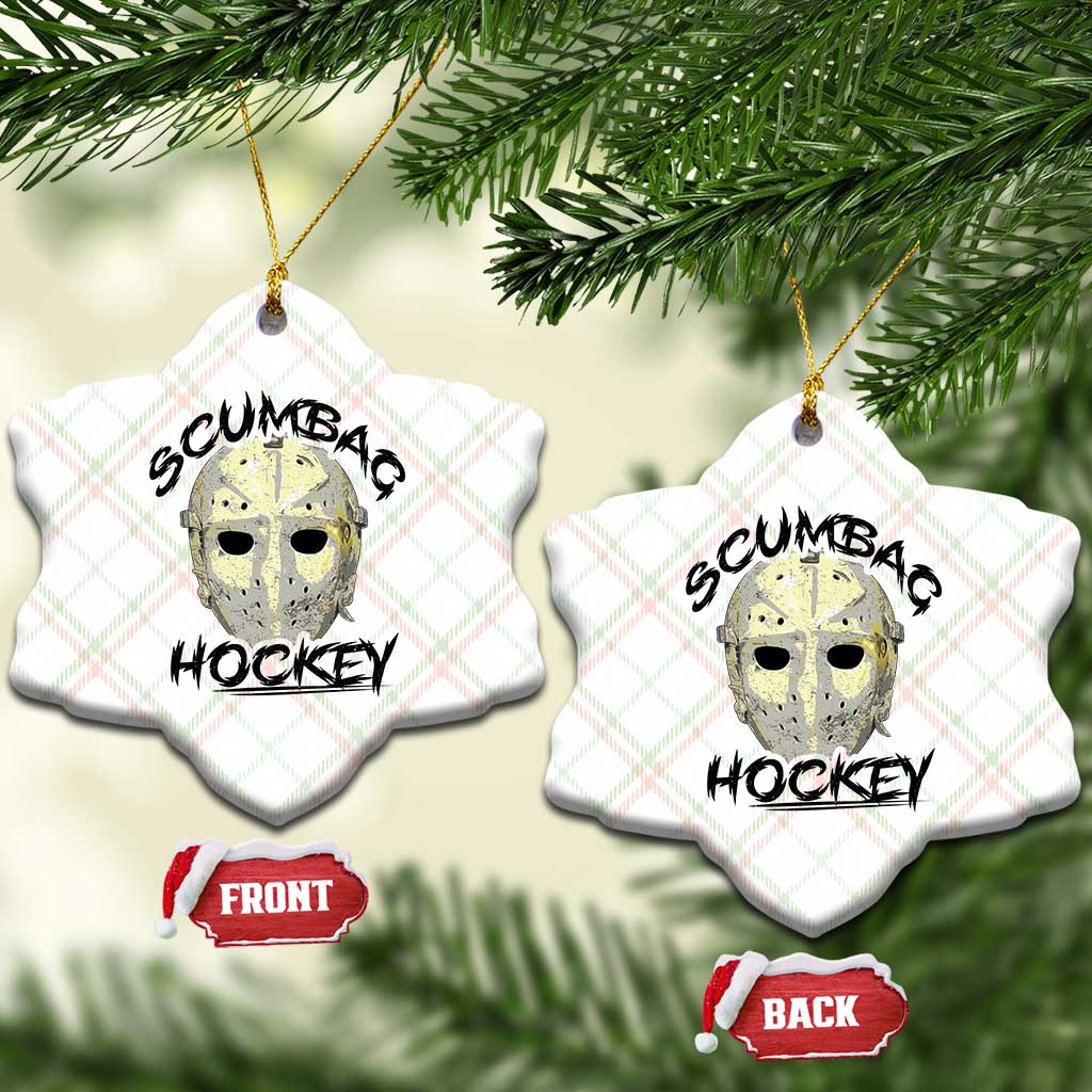 Scumbag Hockey Goalie Mask Vintage Graphic Ceramic Ornament TS02 Print Your Wear