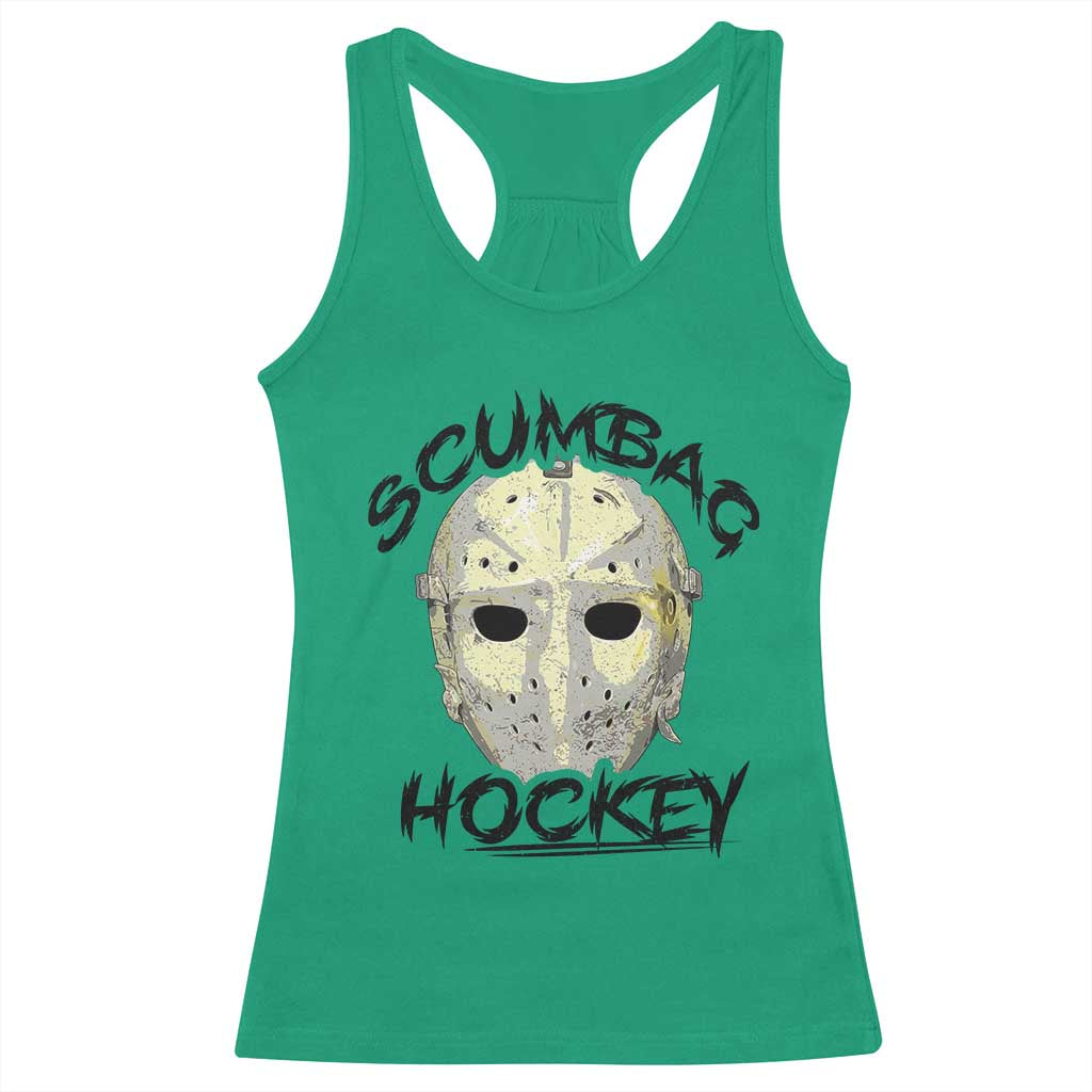 Scumbag Hockey Goalie Mask Vintage Graphic Racerback Tank Top TS02 Irish Green Print Your Wear