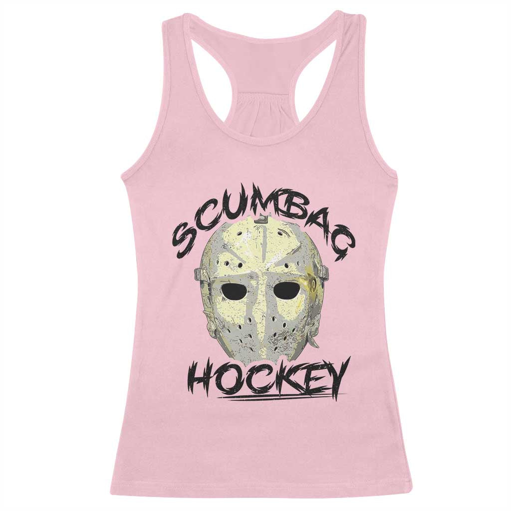 Scumbag Hockey Goalie Mask Vintage Graphic Racerback Tank Top TS02 Light Pink Print Your Wear