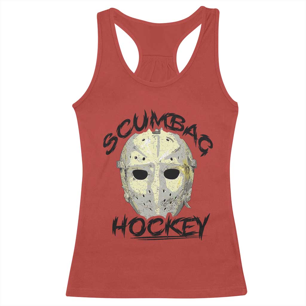 Scumbag Hockey Goalie Mask Vintage Graphic Racerback Tank Top TS02 Red Print Your Wear
