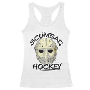 Scumbag Hockey Goalie Mask Vintage Graphic Racerback Tank Top TS02 White Print Your Wear