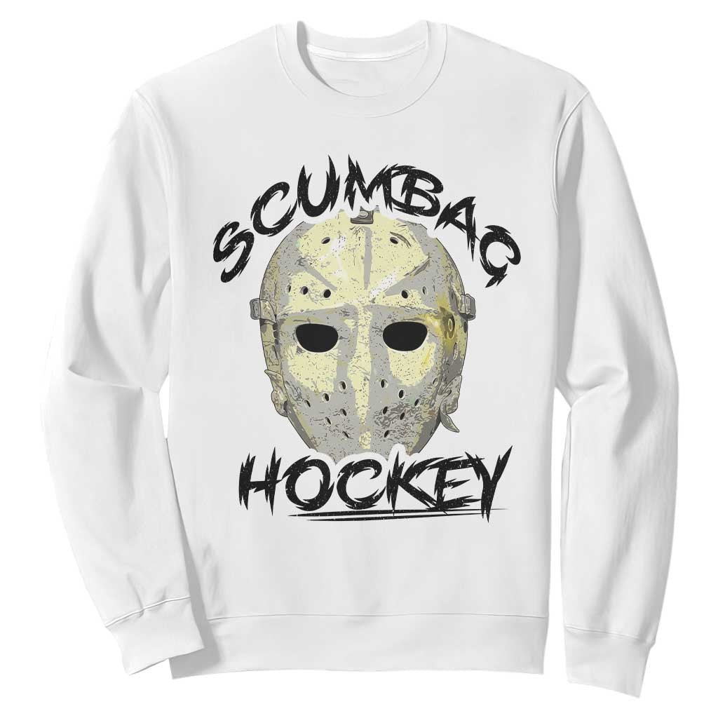 Scumbag Hockey Goalie Mask Vintage Graphic Sweatshirt TS02 White Print Your Wear