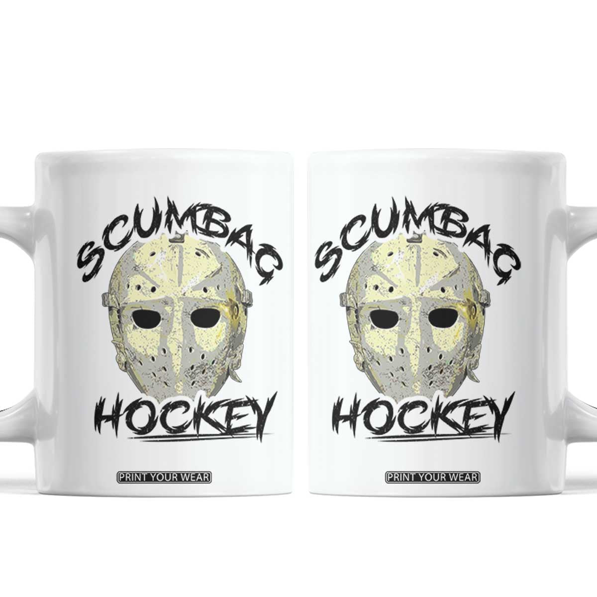 Scumbag Hockey Goalie Mask Vintage Graphic Coffee Mug TS02 White Print Your Wear