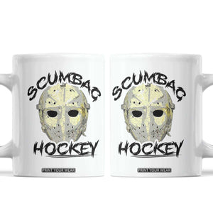 Scumbag Hockey Goalie Mask Vintage Graphic Coffee Mug TS02 White Print Your Wear