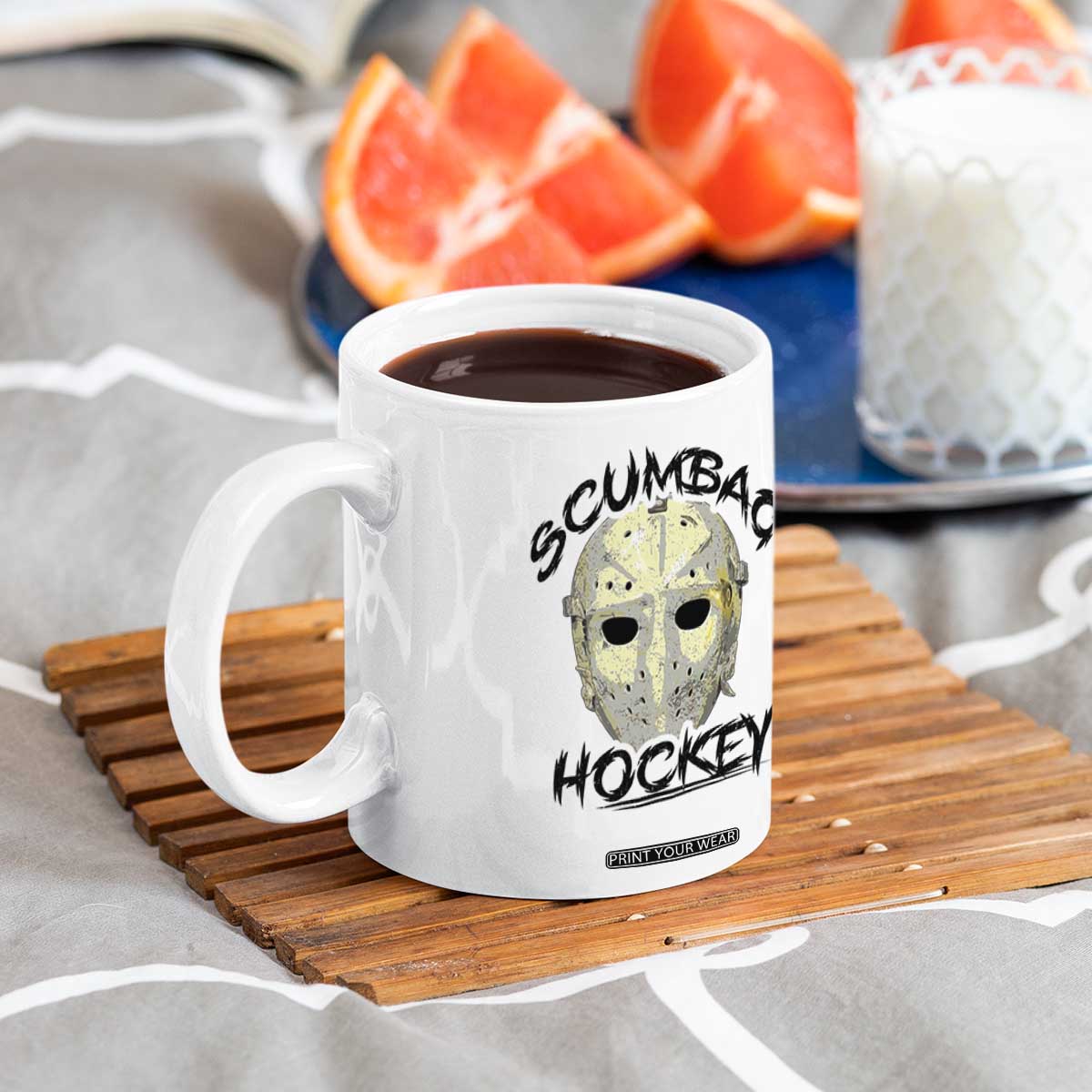 Scumbag Hockey Goalie Mask Vintage Graphic Coffee Mug TS02 Print Your Wear