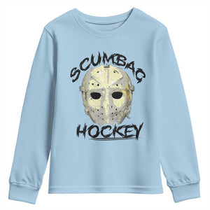 Scumbag Hockey Goalie Mask Vintage Graphic Youth Sweatshirt TS02 Light Blue Print Your Wear