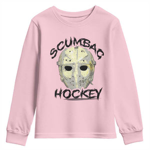 Scumbag Hockey Goalie Mask Vintage Graphic Youth Sweatshirt TS02 Light Pink Print Your Wear
