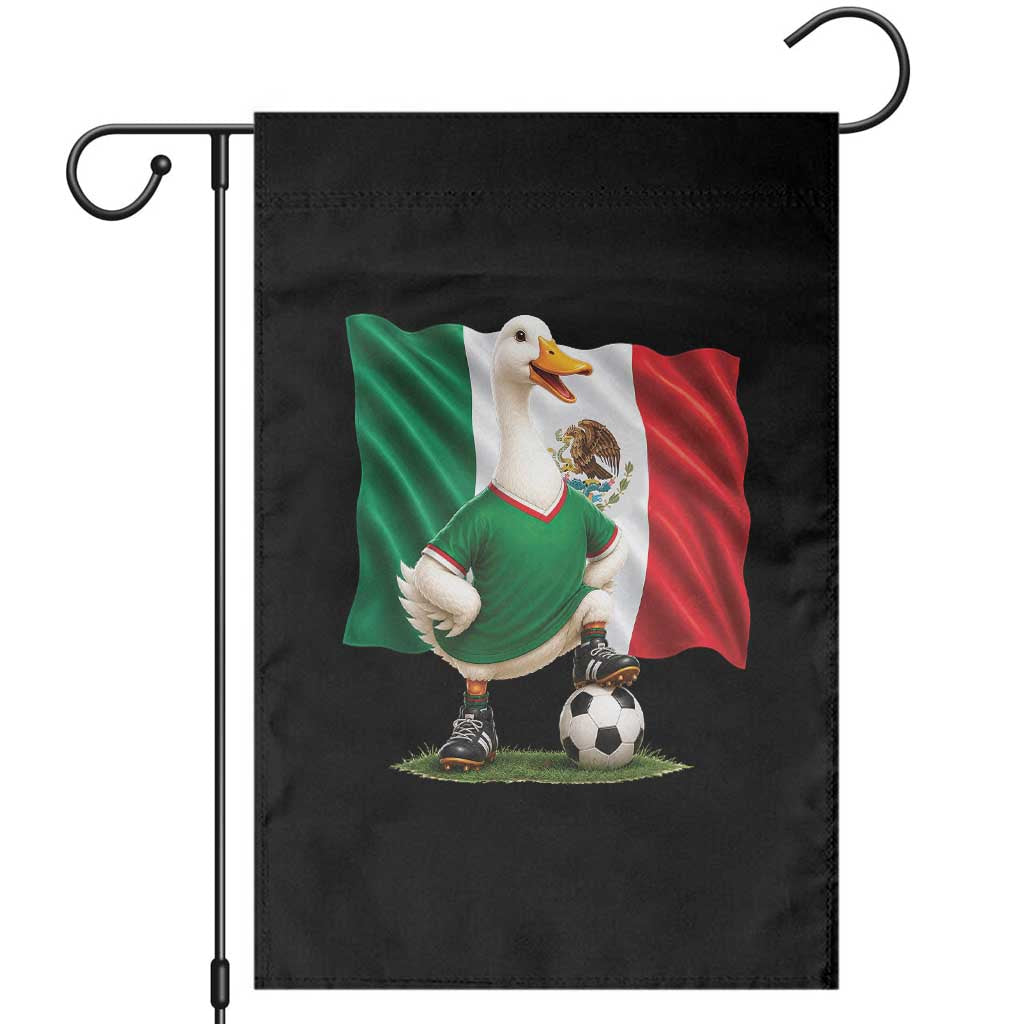 Merlin the Duck Mexico Flag Soccer Player Garden Flag Mexican Pride Football Fans TS02 Black Print Your Wear