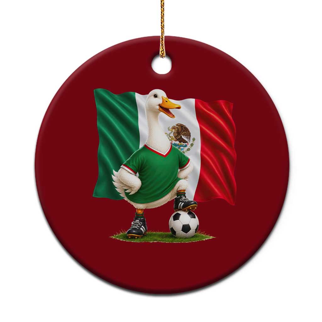 Merlin the Duck Mexico Flag Soccer Player Ceramic Ornament Mexican Pride Football Fans TS02 1pc Red Print Your Wear