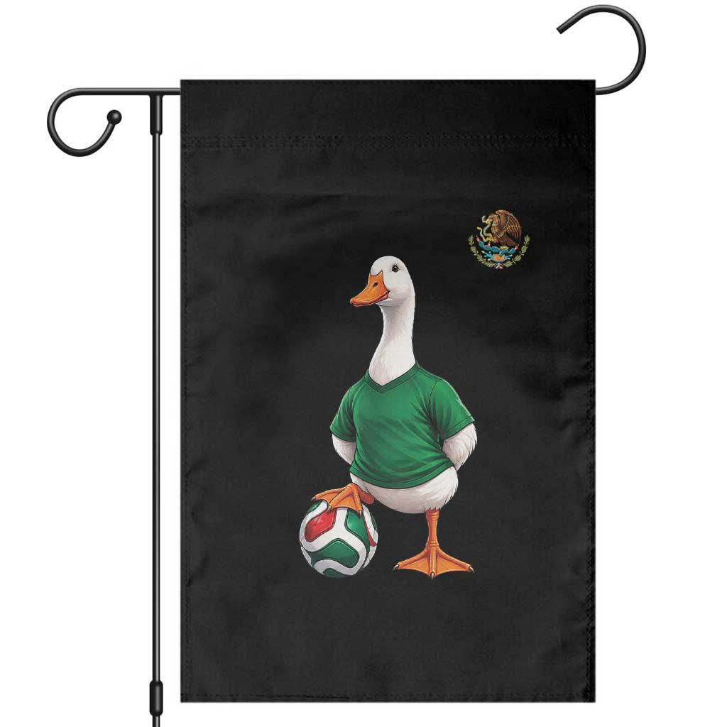 Merlin the Duck Soccer Player Mexico Fans Garden Flag Mexican Sports Futbol Lovers Viral Animal in Green Jersey Graphic TS02 Black Print Your Wear