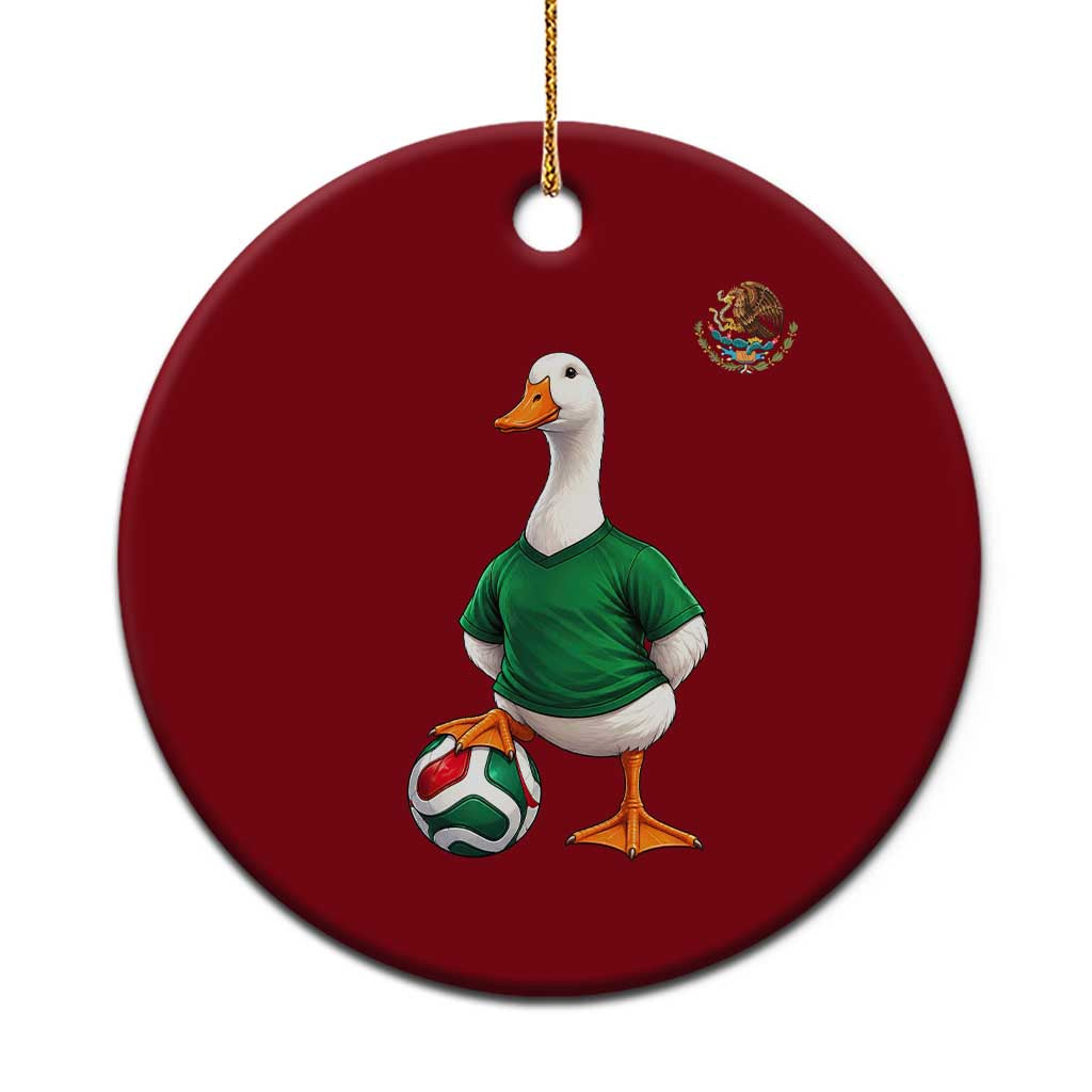 Merlin the Duck Soccer Player Mexico Fans Ceramic Ornament Mexican Sports Futbol Lovers Viral Animal in Green Jersey Graphic TS02 1pc Red Print Your Wear