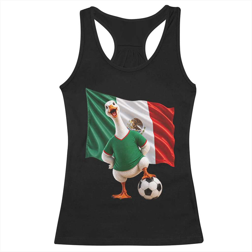 Funny Screaming Merlin the Duck Racerback Tank Top Mexico Soccer Flag Football Fans TS02 Black Print Your Wear