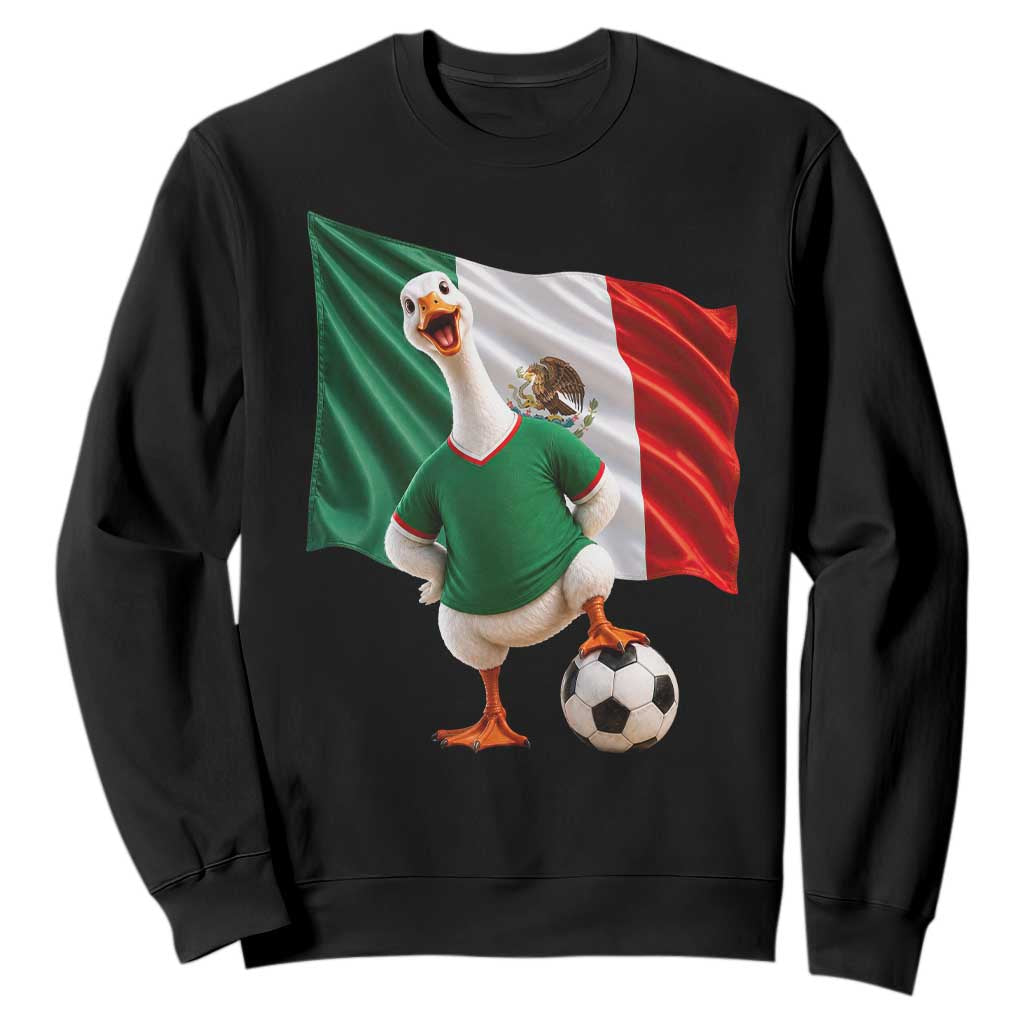 Funny Screaming Merlin the Duck Sweatshirt Mexico Soccer Flag Football Fans TS02 Black Print Your Wear