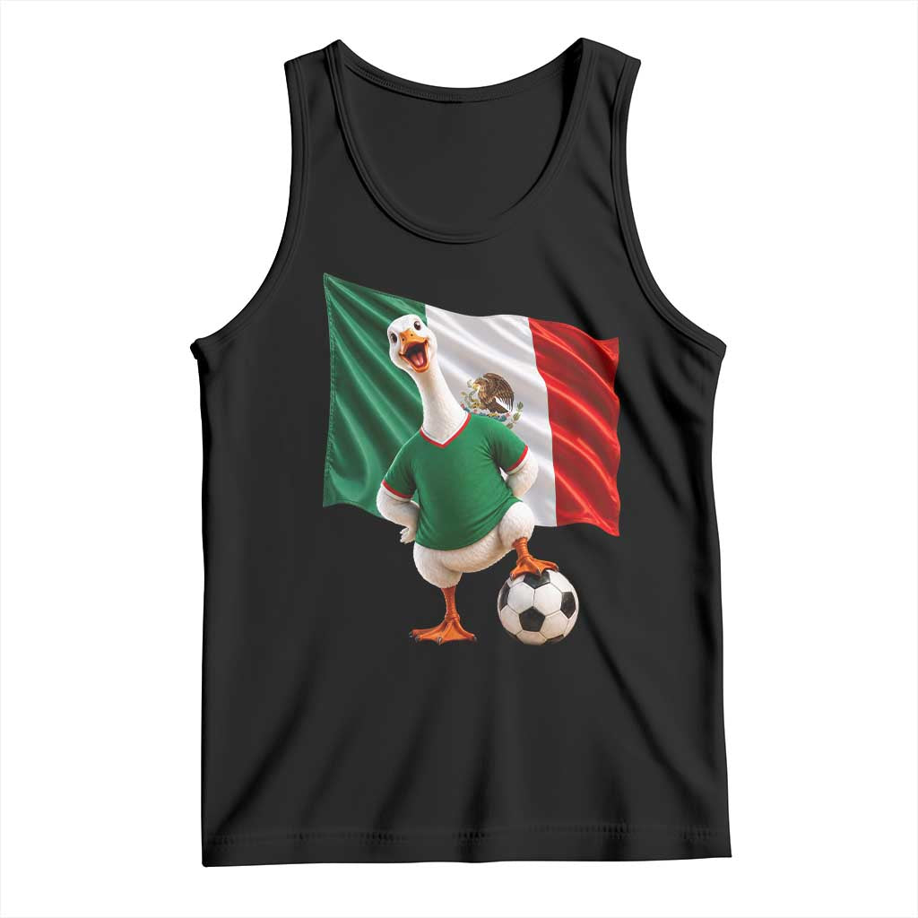 Funny Screaming Merlin the Duck Tank Top Mexico Soccer Flag Football Fans TS02 Black Print Your Wear