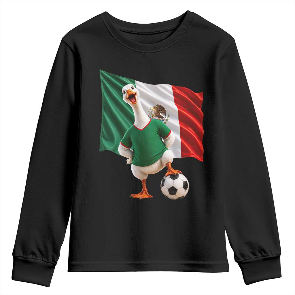 Funny Screaming Merlin the Duck Youth Sweatshirt Mexico Soccer Flag Football Fans TS02 Black Print Your Wear