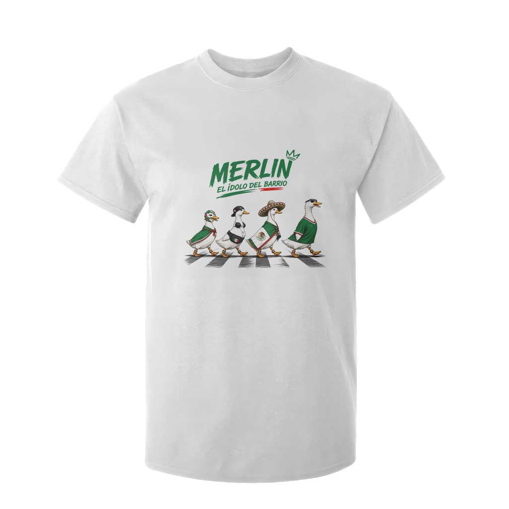 Merlin the Ducks Crosswalk Walk Parody T Shirt For Kid El Idolo Del Barrio Mexico Duck Soccer Football Fans TS02 White Print Your Wear