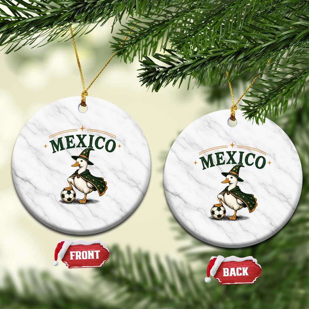 Vintage Mexico Soccer Wizard Duck Magical Fantasy Ceramic Ornament Retro Mexican Pride Football Fans TS02 1pc White Marble Print Your Wear