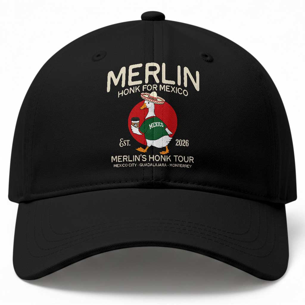 Merlin the Duck Honk Tour Mexico Retro Band Parody Baseball Cap Mexican Pride Soccer Locer Football Fans TS02 Print Your Wear