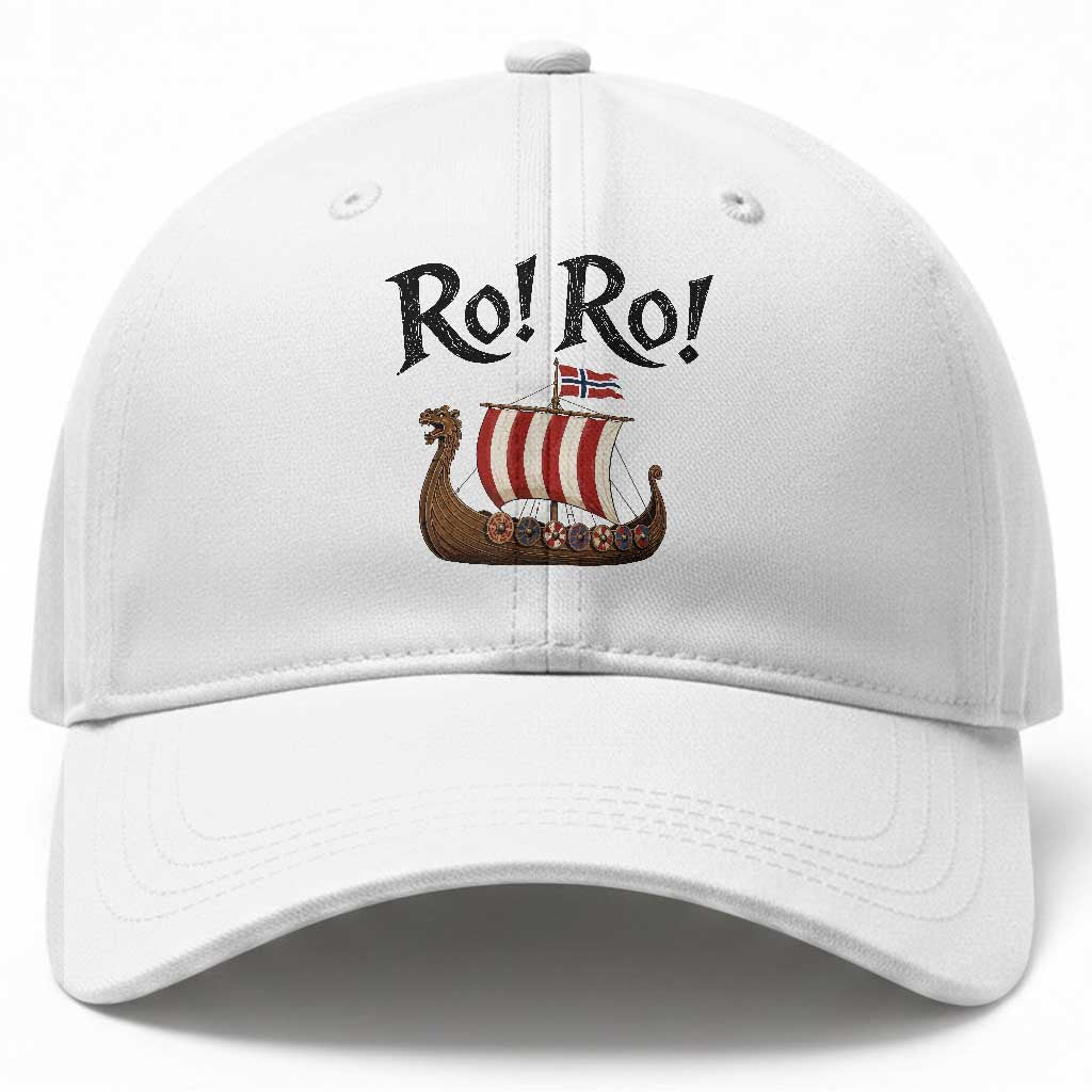 Funny Norwegian Viking Longship Ro Ro Baseball Cap Retro Norge Norway Flag Football Fans TS02 Print Your Wear