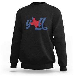 Texas Y'all Sweatshirt US Texan Pride TS02 Black Printyourwear