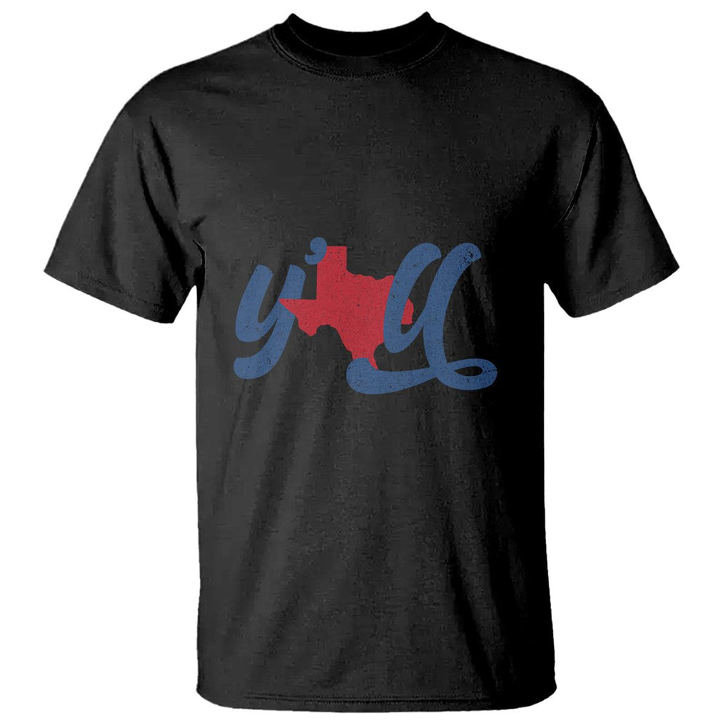 Texas Y'all T Shirt US Texan Pride TS02 Black Printyourwear
