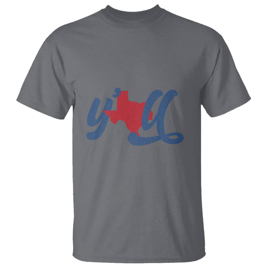 Texas Y'all T Shirt US Texan Pride TS02 Charcoal Printyourwear