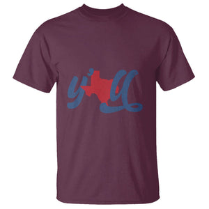Texas Y'all T Shirt US Texan Pride TS02 Maroon Printyourwear