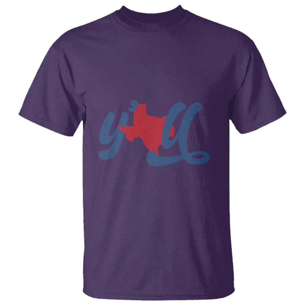 Texas Y'all T Shirt US Texan Pride TS02 Purple Printyourwear