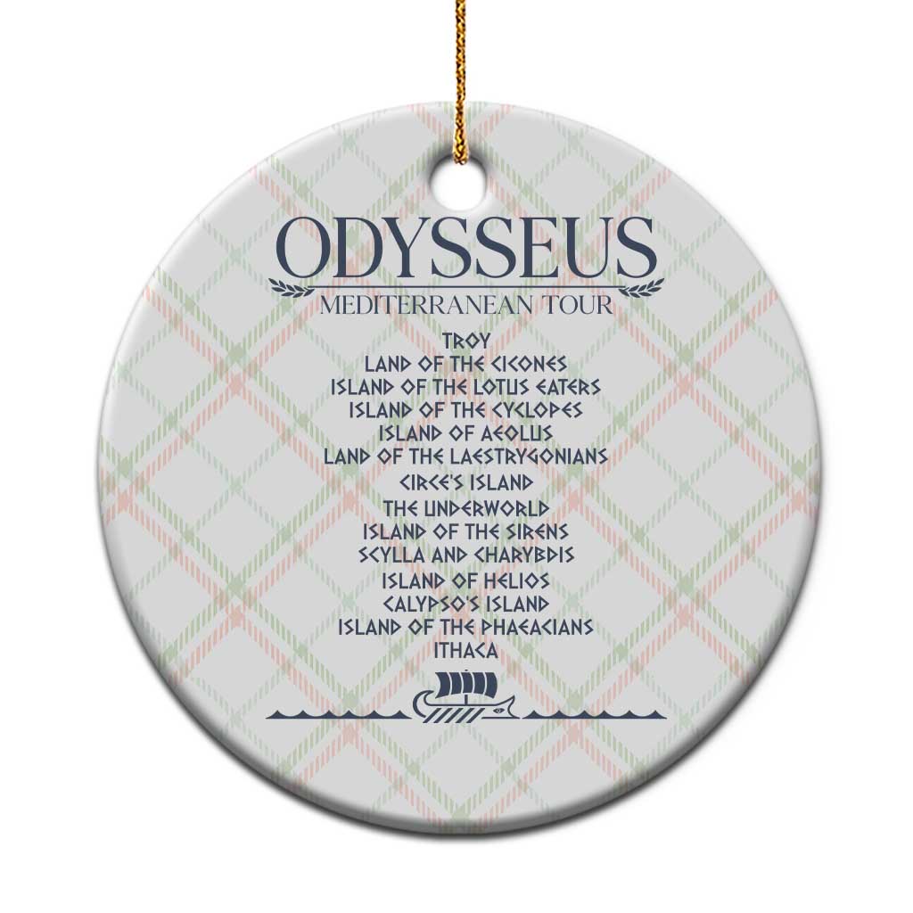 Odysseus Mediterranean Tour Ceramic Ornament Funny Greek Mythology Ancient History Graphic TS02 1pc Christmas Plaid Print Your Wear