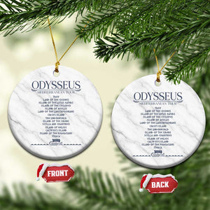 Odysseus Mediterranean Tour Ceramic Ornament Funny Greek Mythology Ancient History Graphic TS02 1pc White Marble Print Your Wear